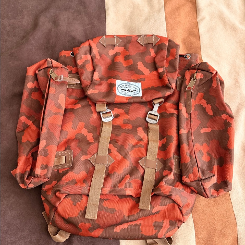 Poler Outdoor Stuff orange Camouflage Backpack